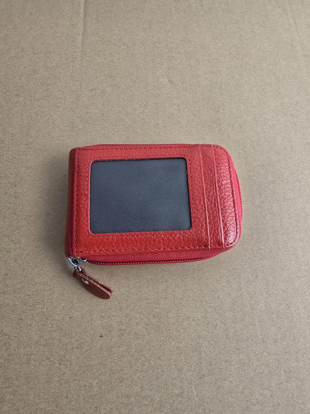 Red Zip Wallet Case with ID Window -